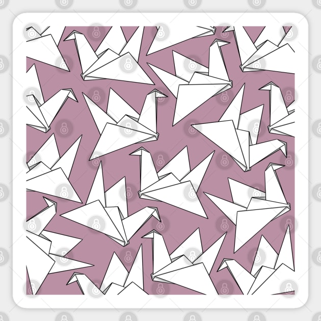 Origami Crane Pink Sticker by Sketchbook ni Abi